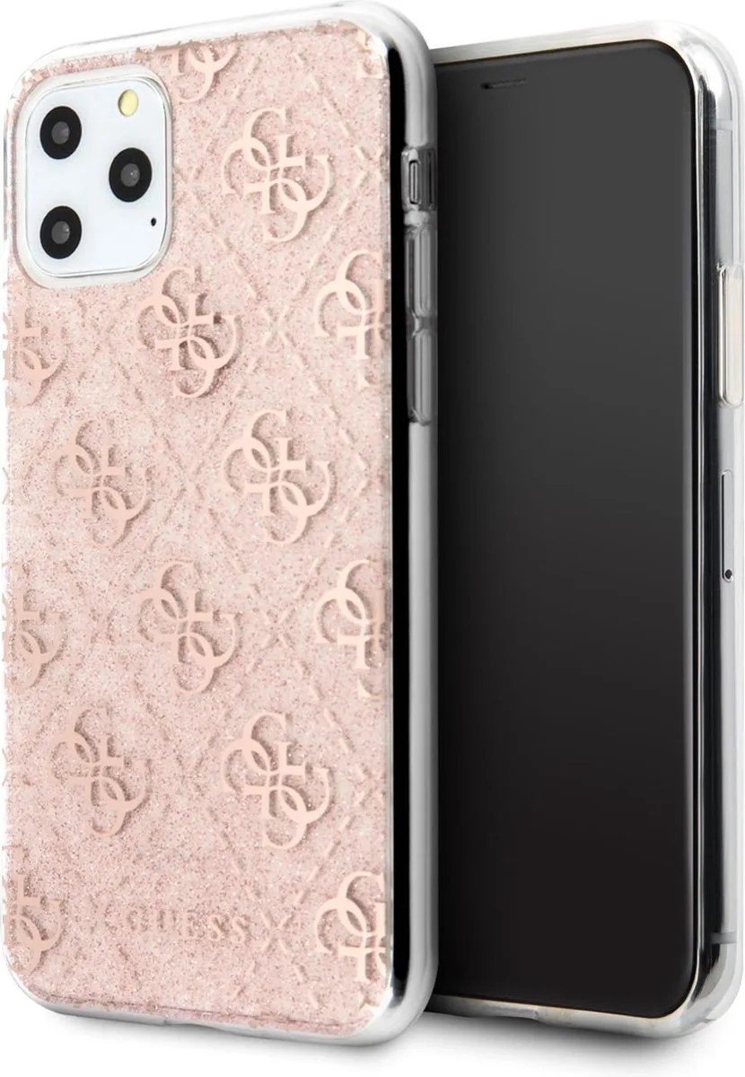 hoesje van Guess - Backcover - iPhone 11 Pro - Collection 2020 - Silicone van Guess in Roze – productfoto