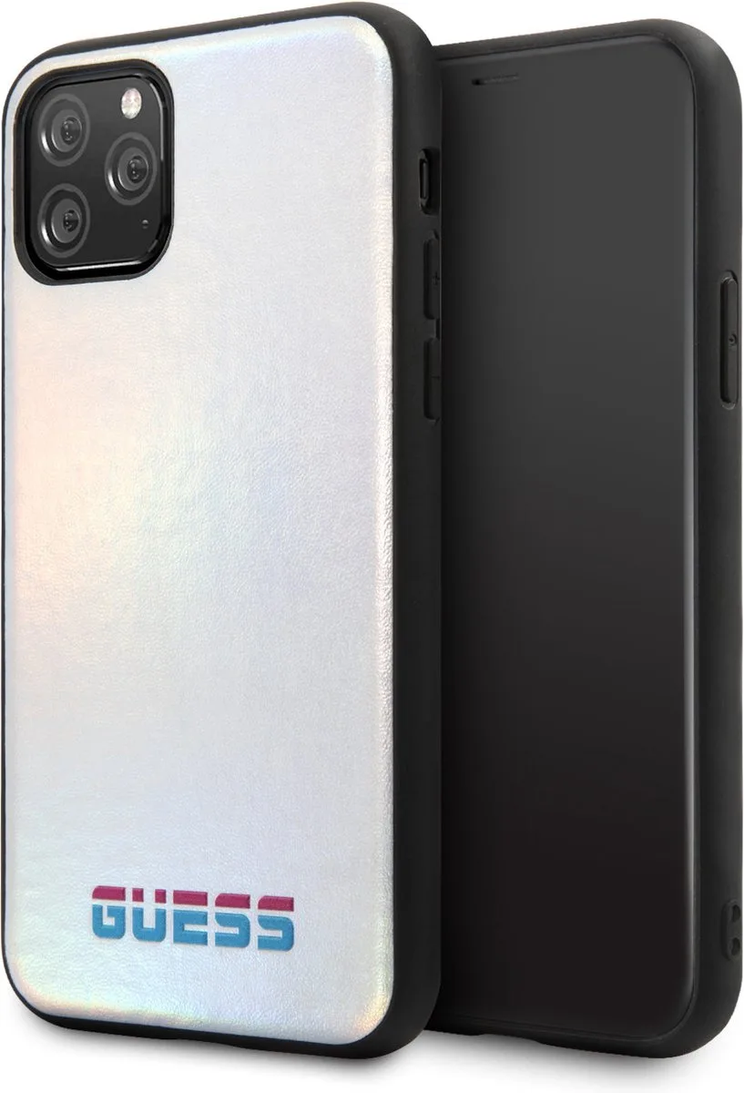 hoesje van Guess - Backcover - Iridescent - iPhone 11 Pro Max - Original - GUHCN65BLD de Guess en Argent – photo produit
