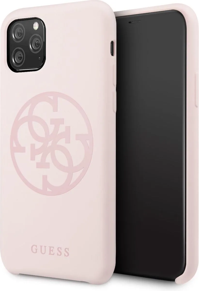 hoesje van Guess - Backcover - Silicon - iPhone 11 Pro Max - Light - GUHCN65LS4GLP de Guess en Rose – photo produit