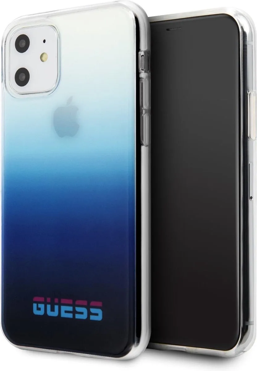 hoesje van Guess - iPhone 11 - Backcover - GUHCN61DGCNA - California de Guess en Bleu – photo produit