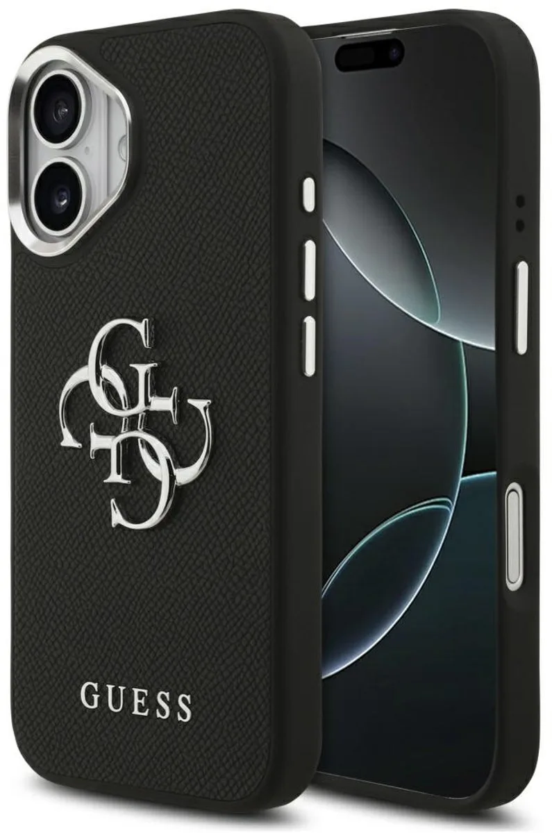 Hoesje Voor Iphone 17 Granuleerd Logo 4G Advanced Met Logo de Guess en Noir – photo produit