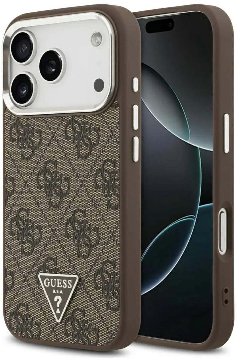 Hoesje Voor Iphone 17 Pro 4G Driehoek Logo Magsafe Luxe Ontwerp de Guess en Noir – photo produit
