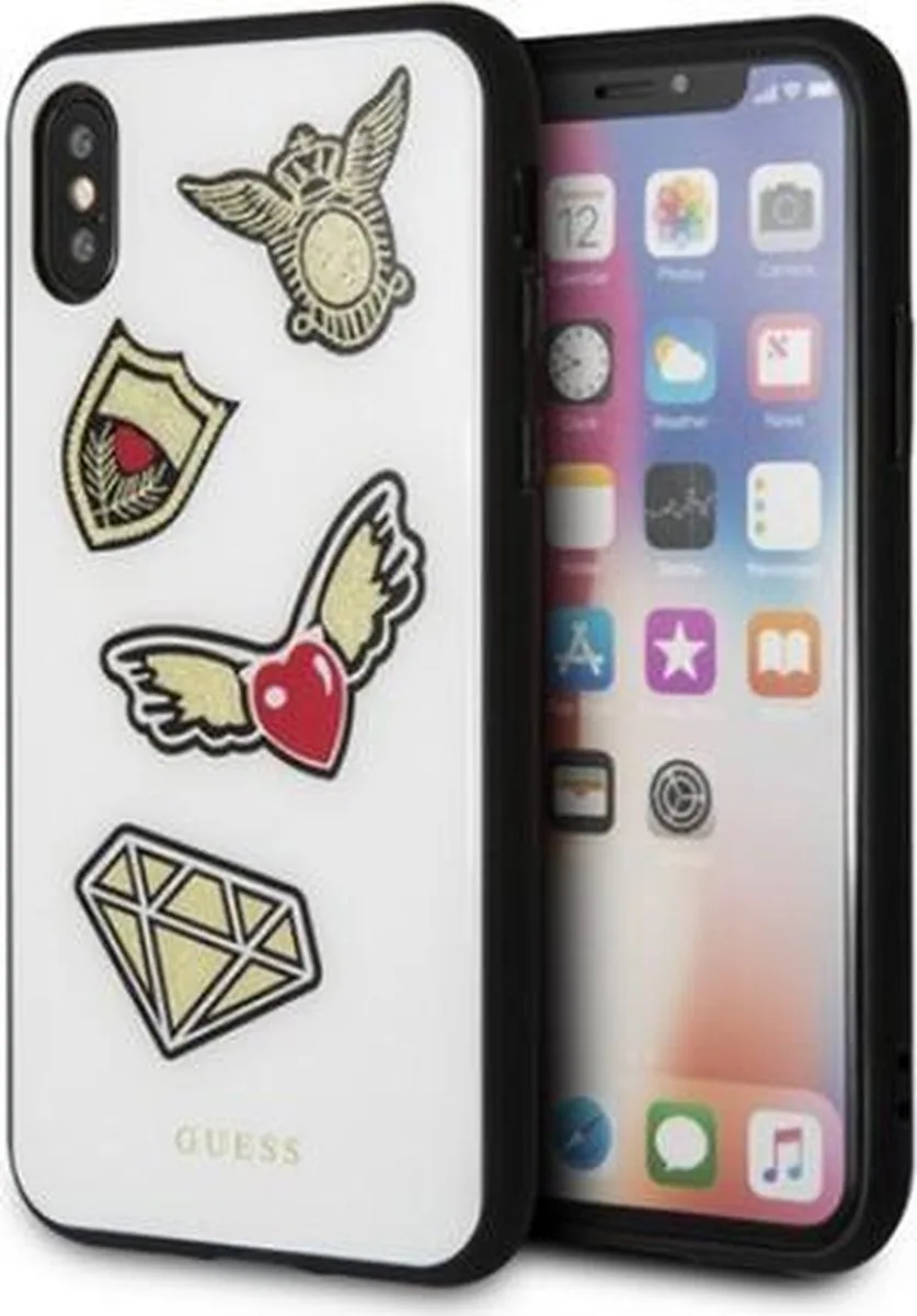 Iconic Hard Case voor Apple iPhone X / XS (5,8") von Guess in Beige – Produktfoto