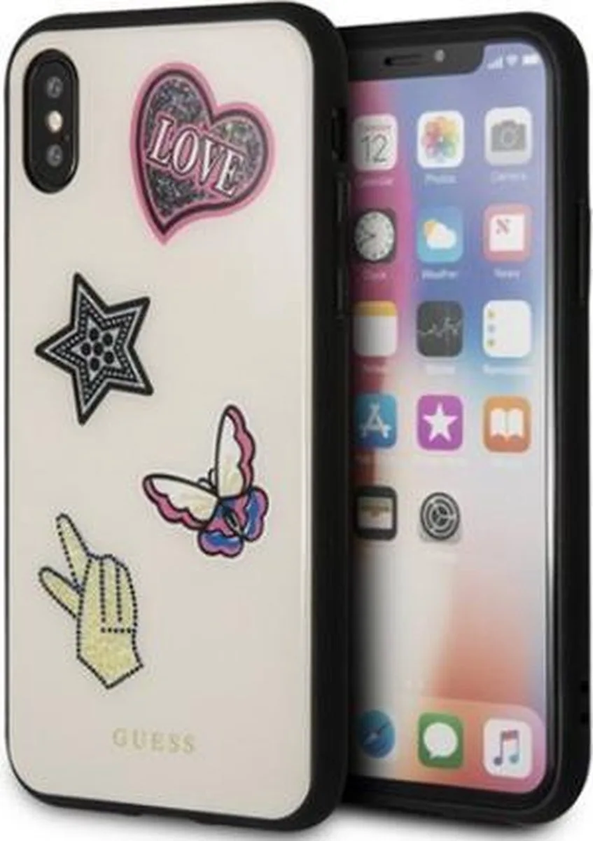 Iconic Hard Case voor Apple iPhone X / XS (5,8") von Guess in Weiß – Produktfoto