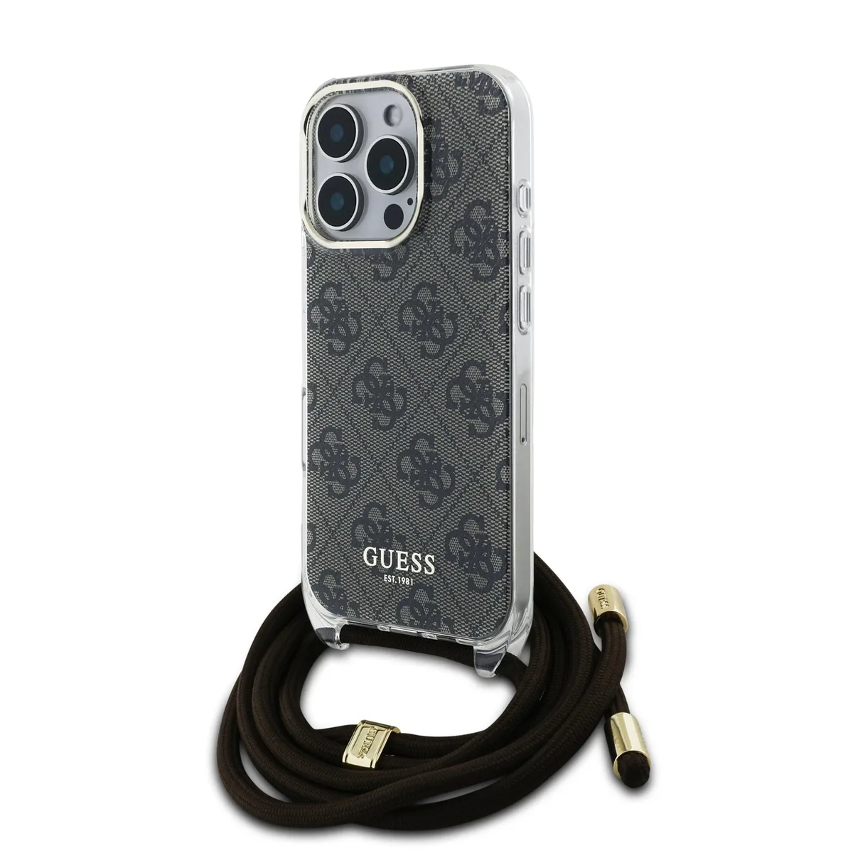 IML 4G Crossbody iPhone 16 Pro hoesje met koord - Bruin von Guess – Produktfoto