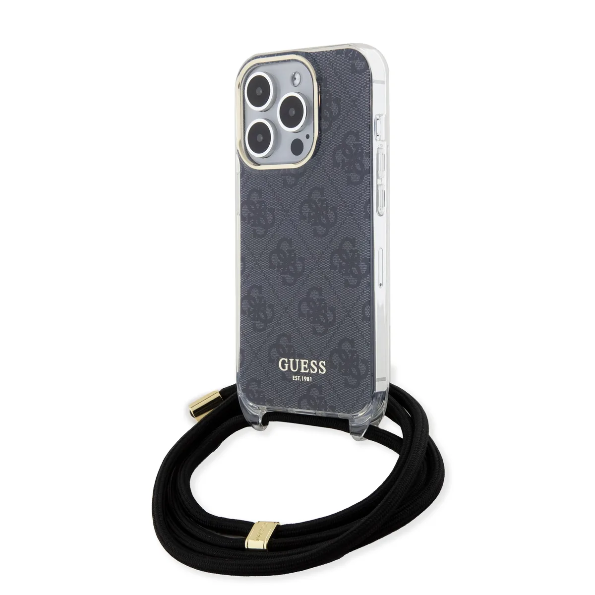IML Crossbody Strap iPhone 15 Pro hoesje - Grijs de Guess – photo produit