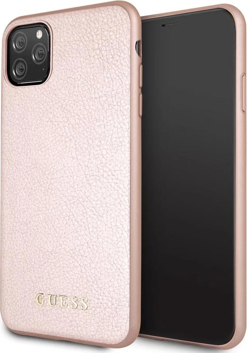 iPhone 11 Pro Max Backcase hoesje de Guess en Rose Goud – photo produit