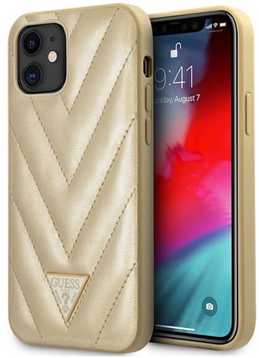 iPhone 12 Mini Backcase hoesje de Guess en Or – photo produit