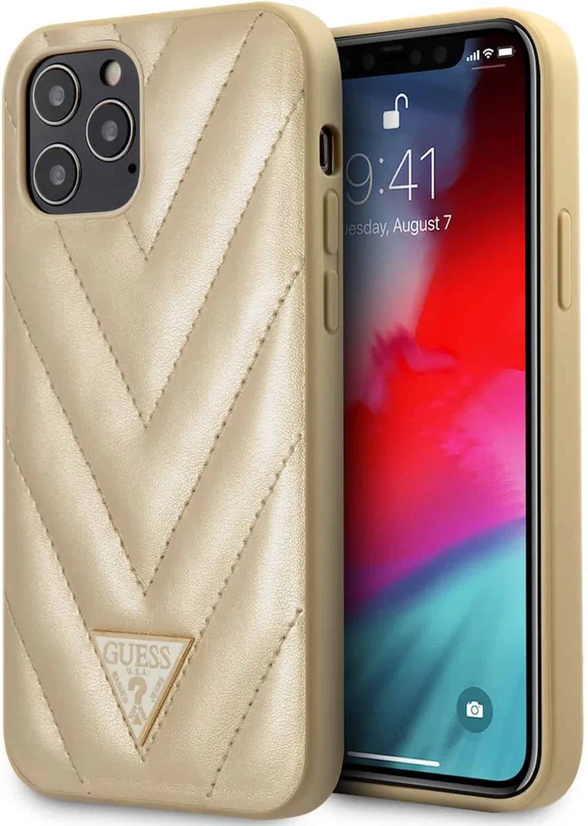 iPhone 12 Pro Max Backcase hoesje de Guess en Or – photo produit