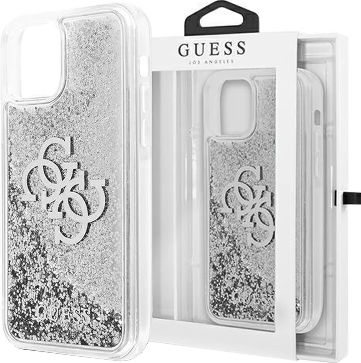 iPhone 13 Mini Backcase hoesje van Guess in Zilver – productfoto