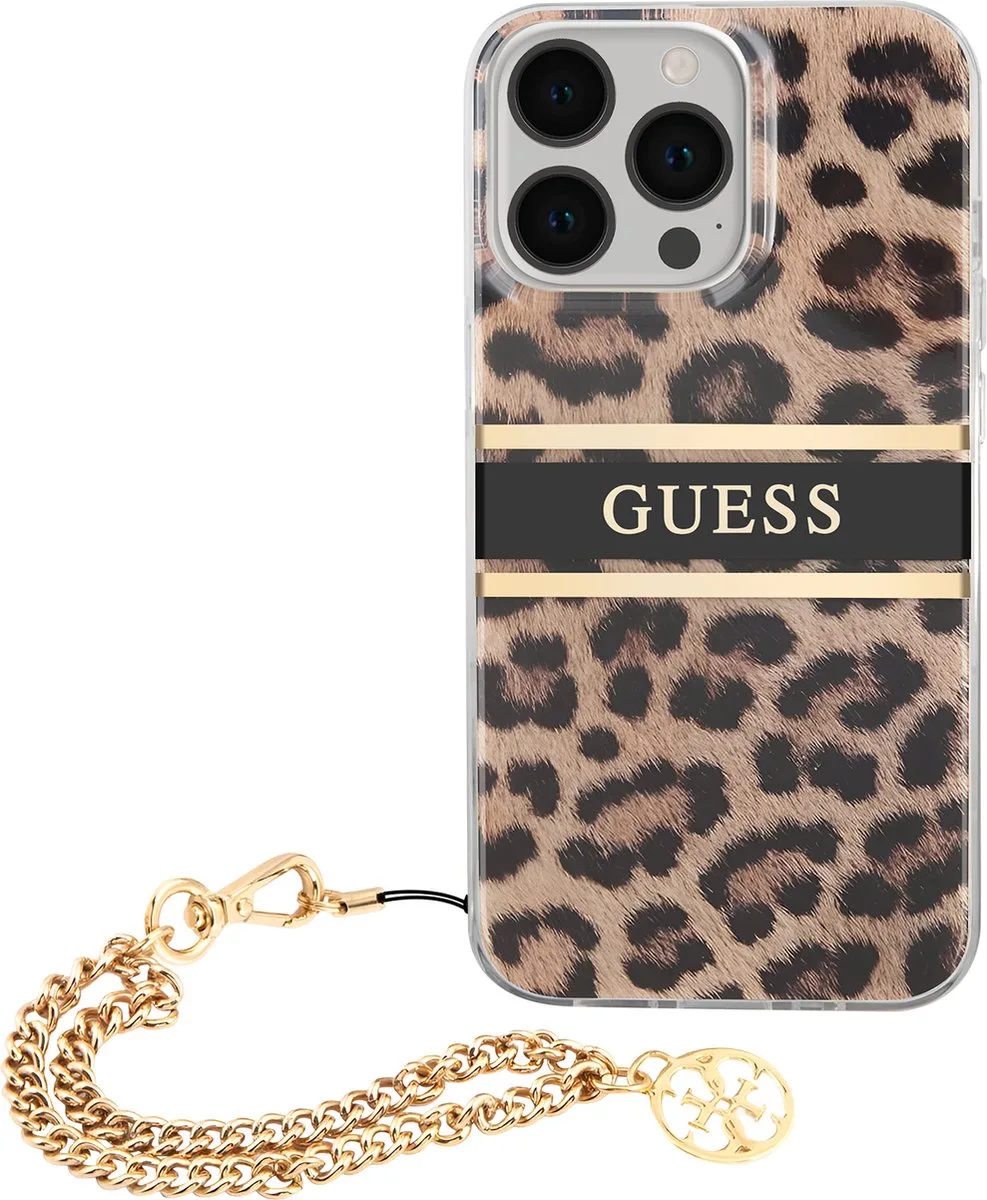 iPhone 13 Pro Backcase hoesje van Guess in Luipaard – productfoto
