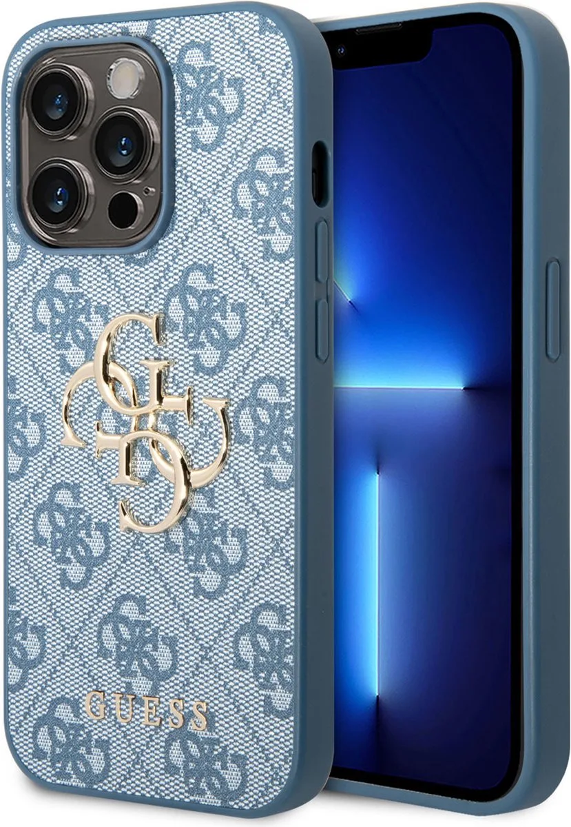 iPhone 14 Pro Max Hardcase Backcover - 4G - Big Metal Logo von Guess in Blau – Produktfoto