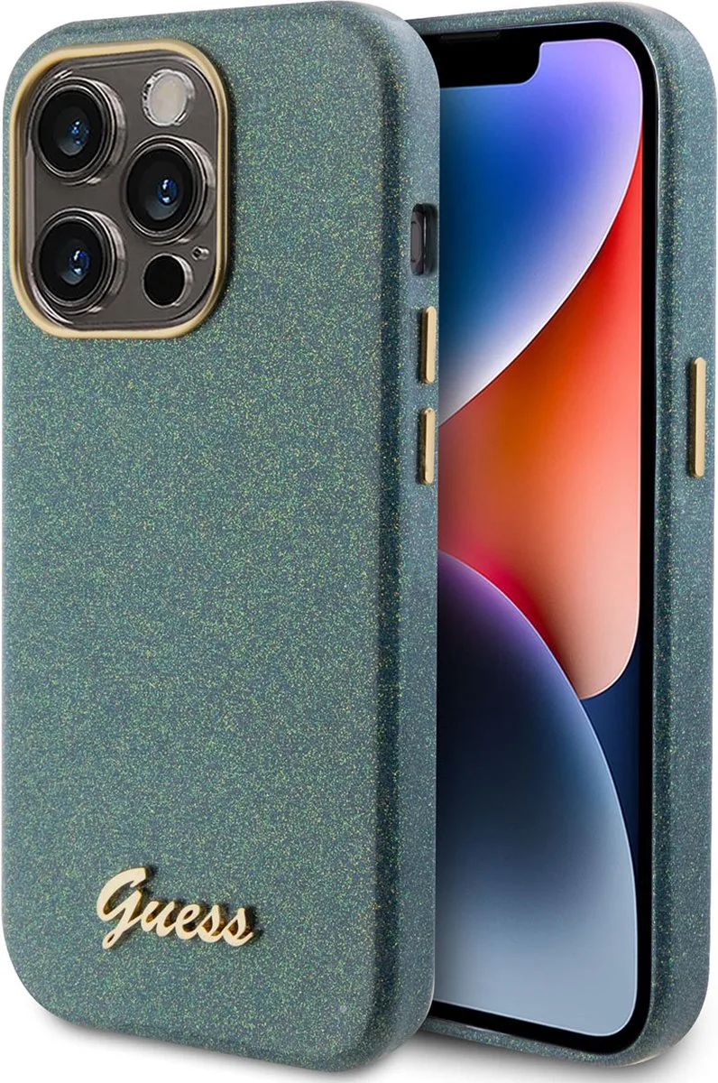 iPhone 15 Pro TPU Back Cover hoesje von Guess in Khaki – Produktfoto