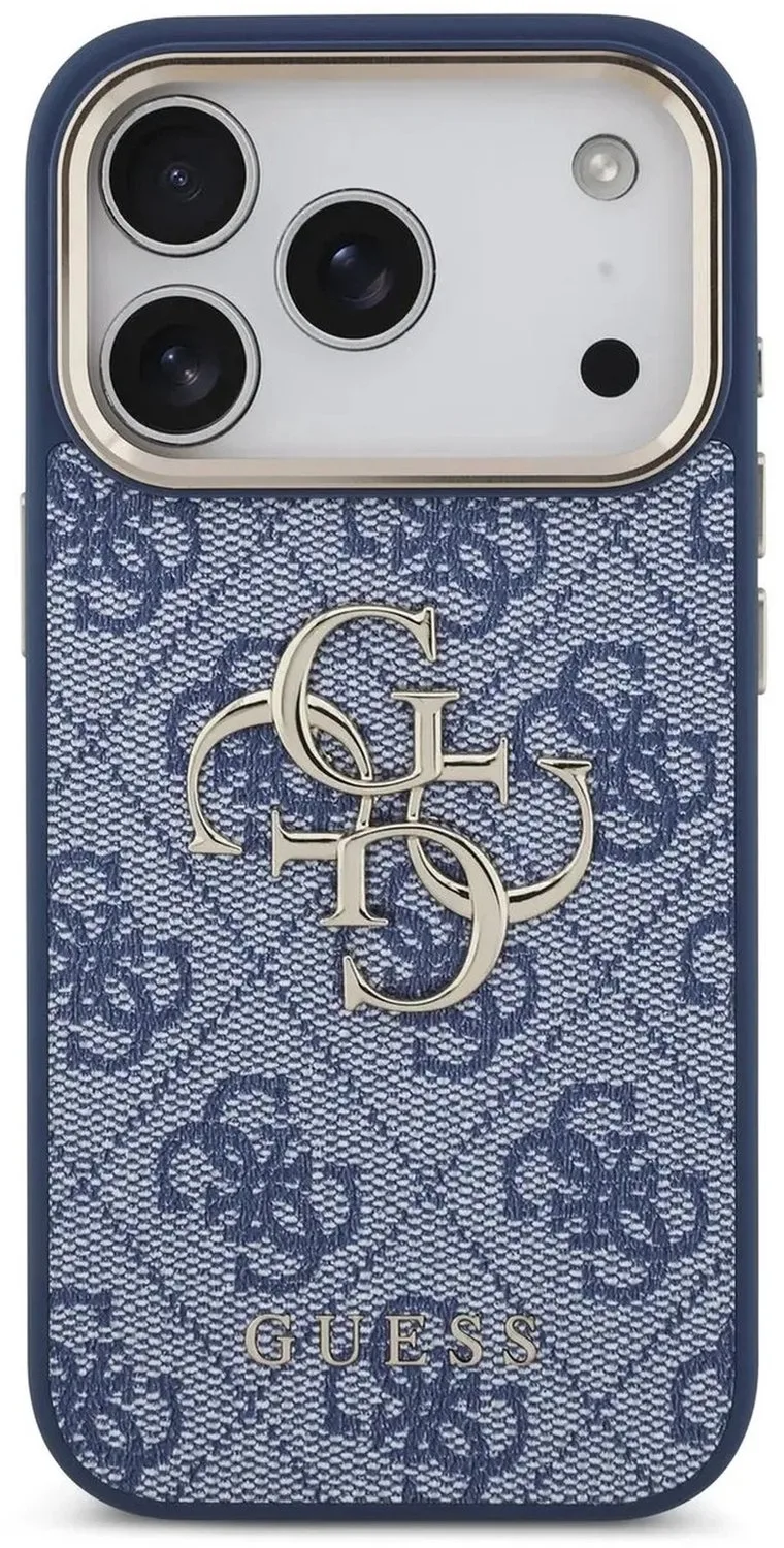 iPhone 18 Pro Backcover hoesje - HC 4G PU With Big 4G Classic Logo GD van Guess in Blauw – productfoto