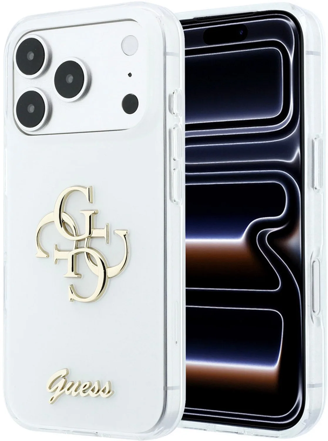 iPhone 18 Pro Hoesje - Backcover von Guess in Weiß – Produktfoto