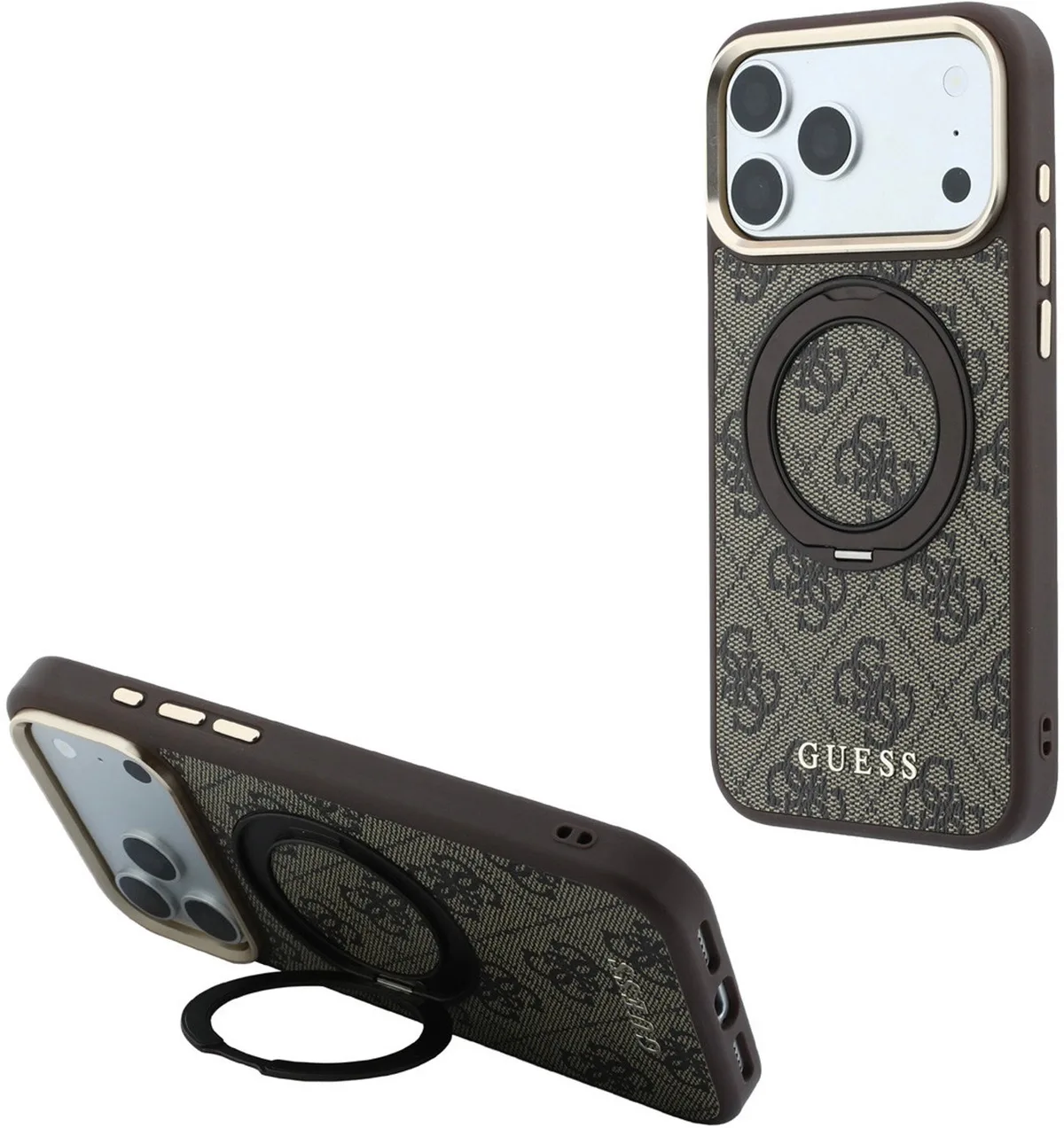 iPhone 18 Pro Max en iPhone 17 Pro Max Hoesje - backcover van Guess in Bruin – productfoto