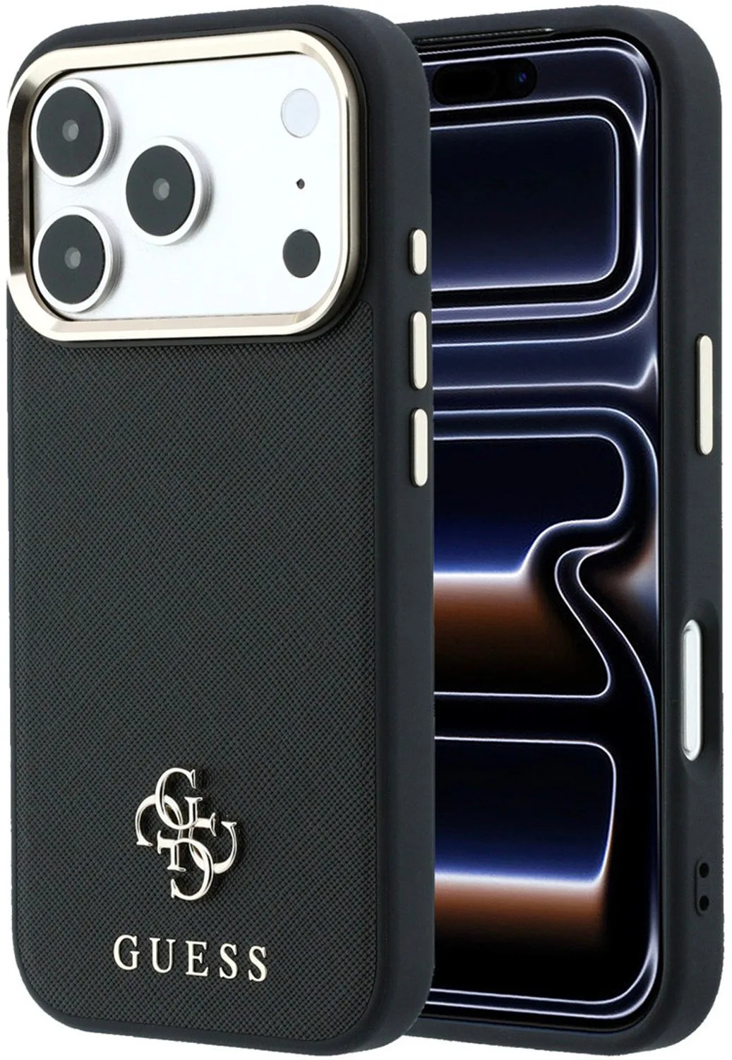 iPhone 18 Pro Max en iPhone 17 Pro Max Hoesje - backcover fra Guess i Sort – produktbillede