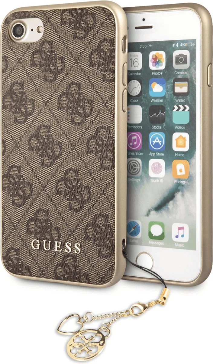 iPhone 8/7/6s/6 Backcase hoesje van Guess in Bruin – productfoto