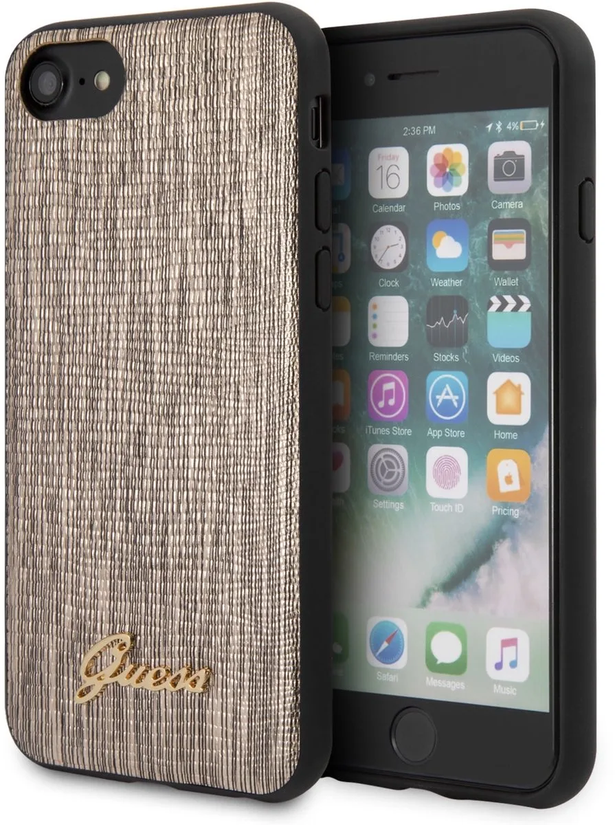 iPhone SE (2020)/8/7/6s/6 Backcase hoesje von Guess in Gold – Produktfoto
