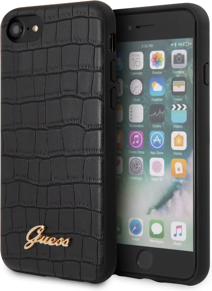 iPhone SE (2020)/8/7/6s/6 Backcase hoesje von Guess in Schwarz – Produktfoto