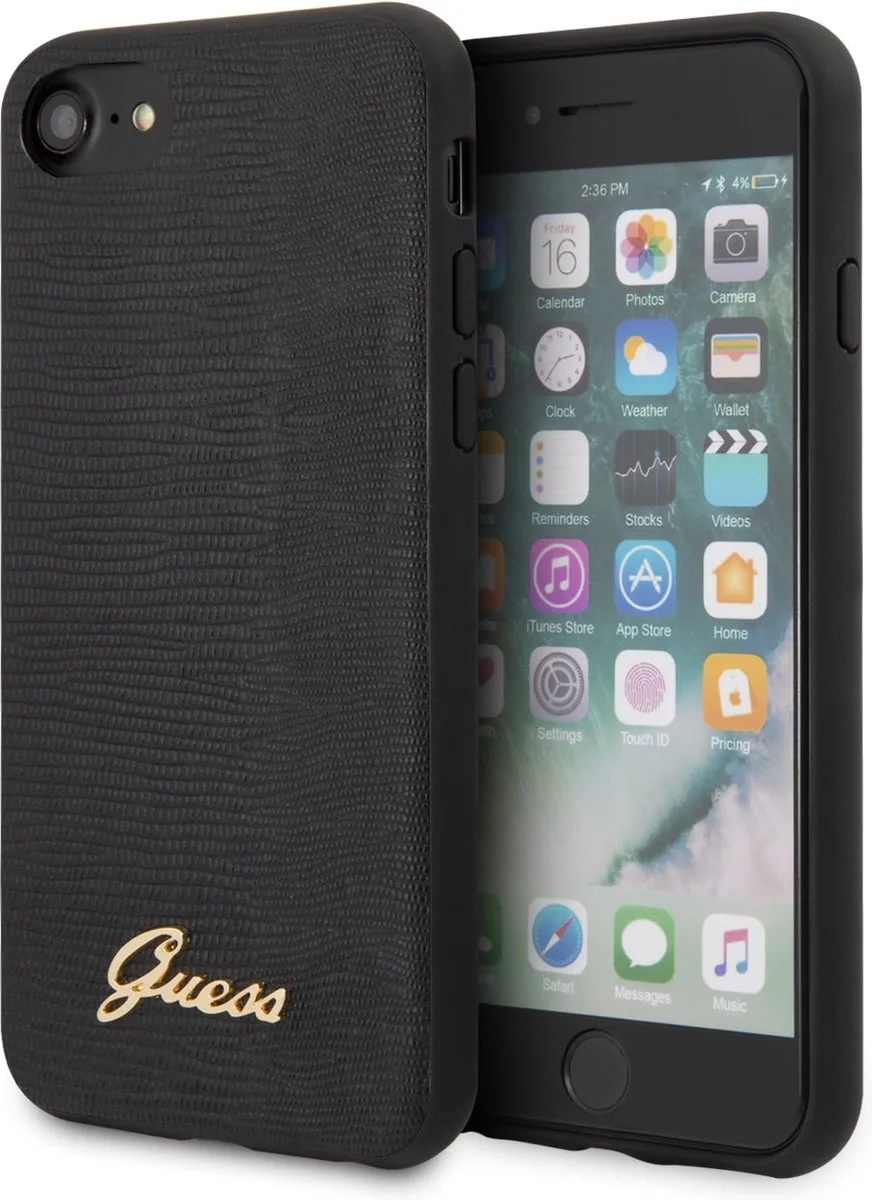 iPhone SE (2020)/8/7/6s/6 Backcase hoesje von Guess in Schwarz – Produktfoto