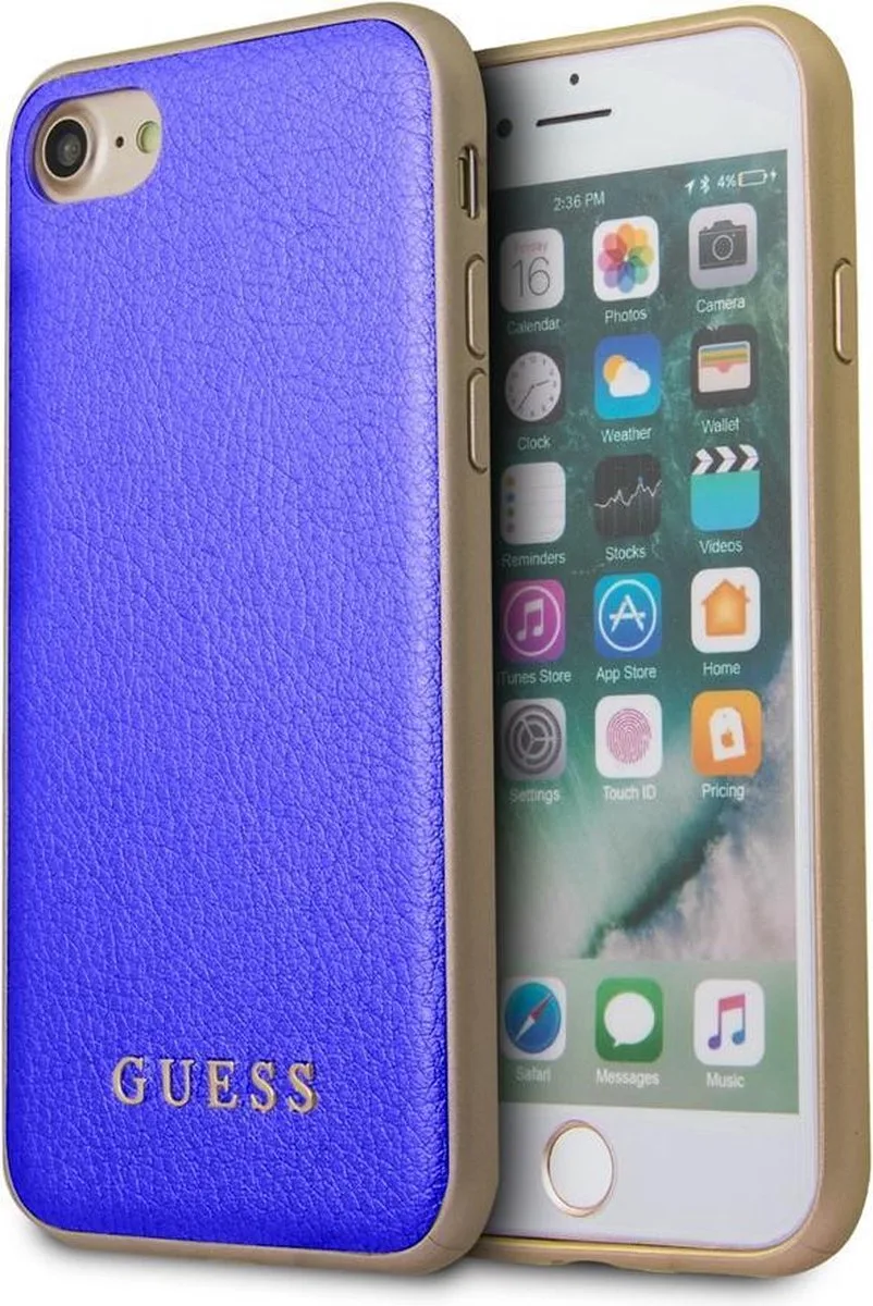 iPhone SE (2020)/8/7/6s/6 hoesje de Guess en Bleu – photo produit
