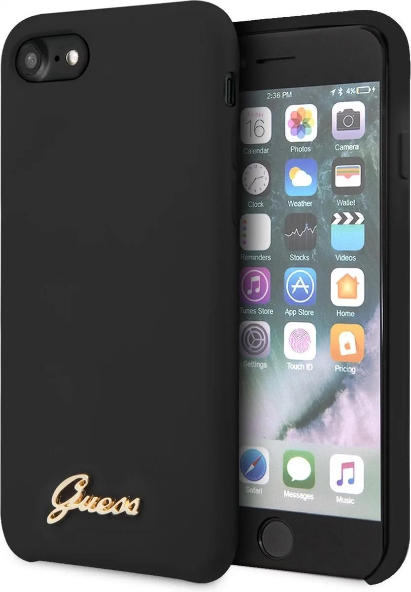 iPhone SE2 (2020) & iPhone 8 Backcover hoesje - Liquid Retro Logo de Guess en Noir – photo produit