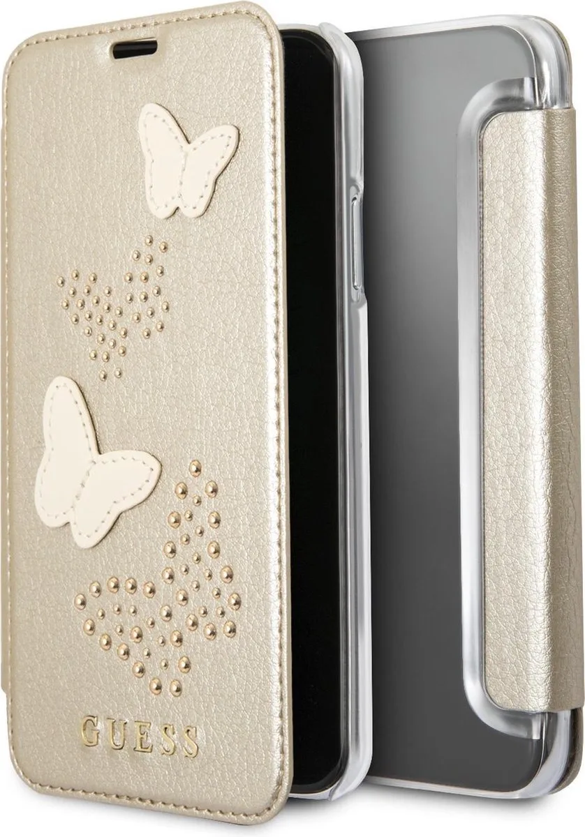 iPhone Xs/X hoesje von Guess in Gold – Produktfoto