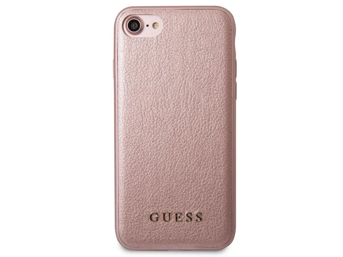 Iridescent Back Case - Geschikt voor Apple iPhone 7/8/SE (2020/2022) - Roségoud de Guess en Rose Goud – photo produit