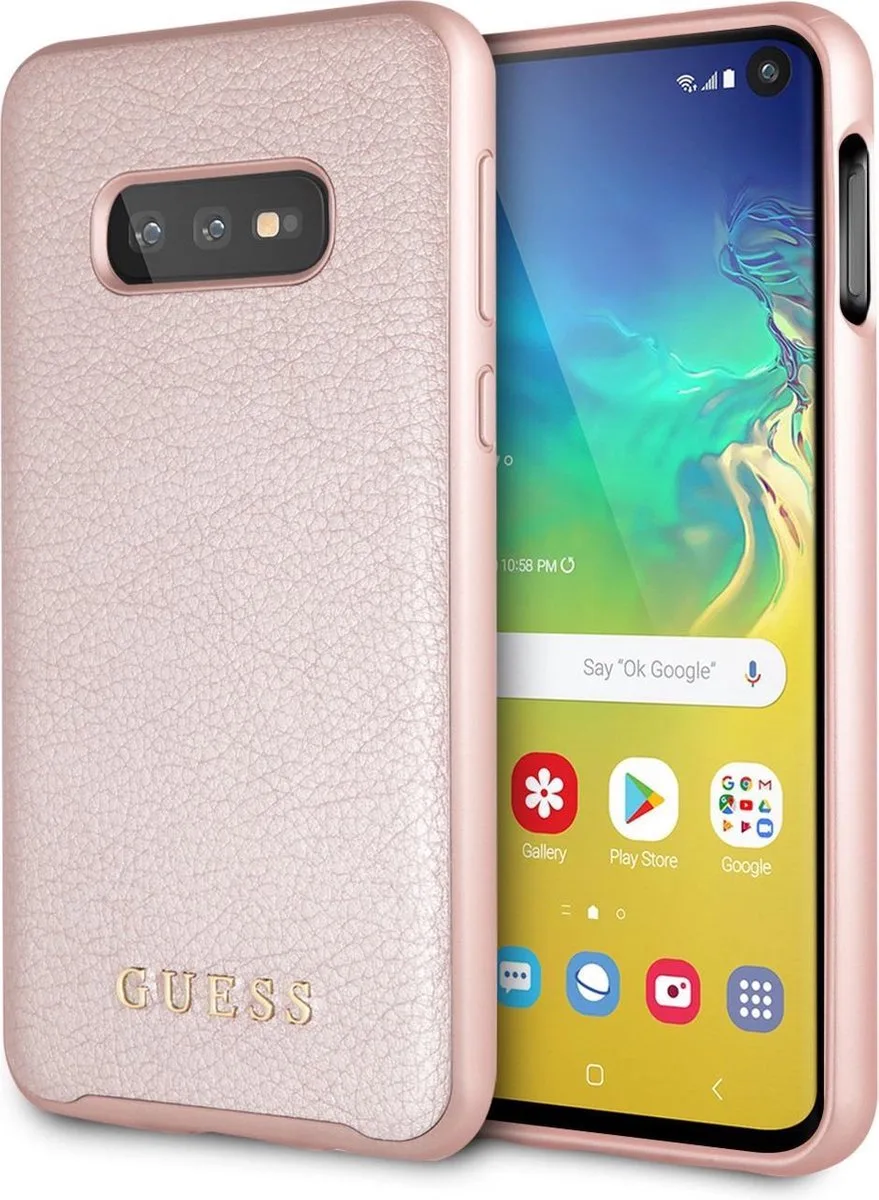 Iridescent Back Cover - Geschikt voor Samsung Galaxy S10e - Roségoud de Guess en Rose Goud – photo produit