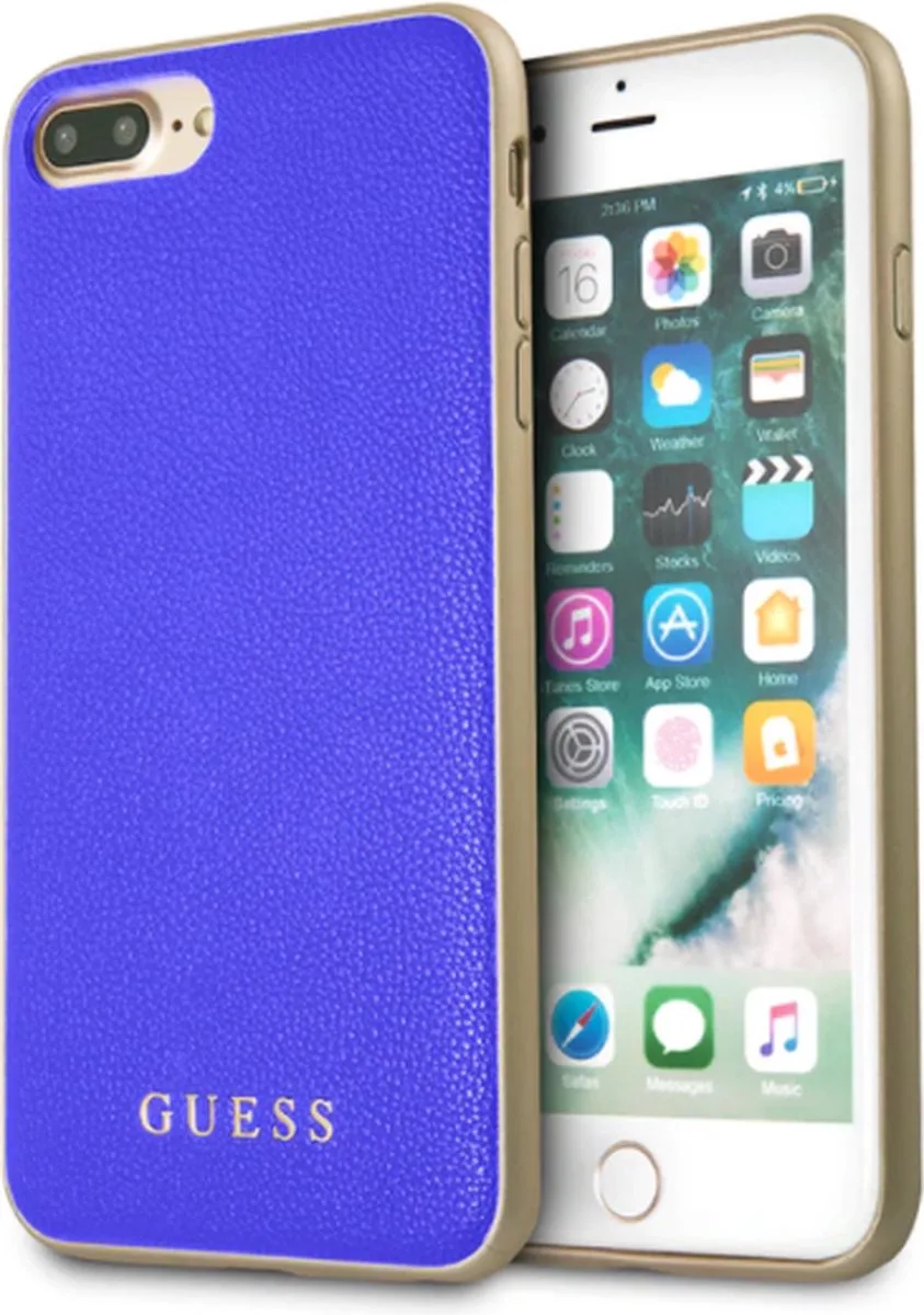 IriDescent Backcover Hoesje voor - iPhone 7 Plus / iPhone 8 Plus de Guess en Bleu – photo produit