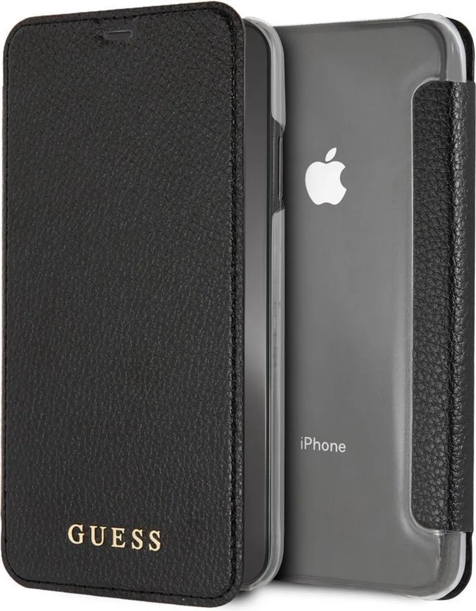 IriDescent Case boekmodel voor iPhone Xs Max (6.5") von Guess in Schwarz – Produktfoto