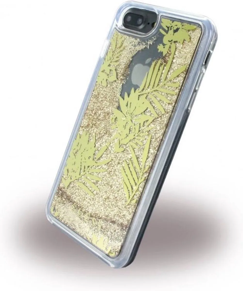 Liquid Glitter Palm Spring Back Case/Cover Apple iPhone 7/6S/6 Plus Goud van Guess in Palm Spring – Goud – productfoto