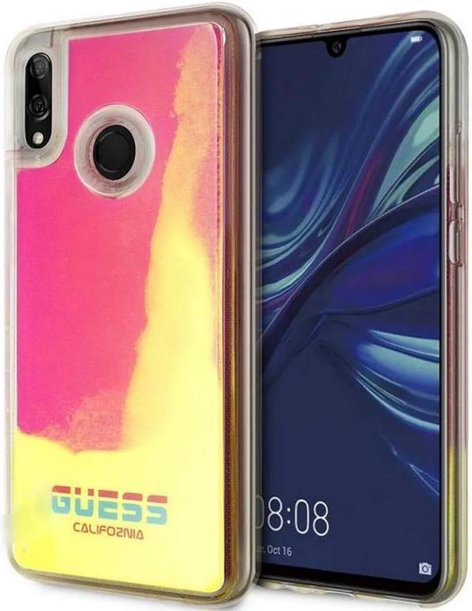 Liquid Glow in the Dark Hard Case - Huawei P Smart 2019 von Guess in Gelb – Produktfoto