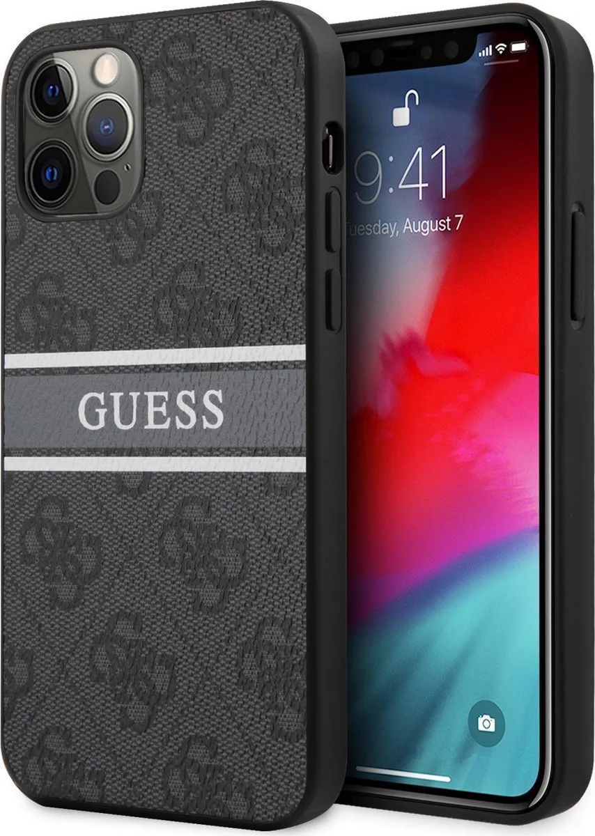 Logo Stripe Backcase iPhone 12 Pro en 12 fra Guess i Grå – produktbillede