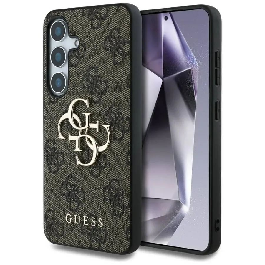 Metal Logo Samsung Galaxy S25 Plus hoesje - Bruin van Guess – productfoto