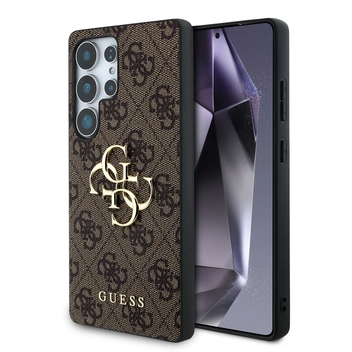 Metal Logo Samsung Galaxy S25 Ultra hoesje - Bruin de Guess – photo produit