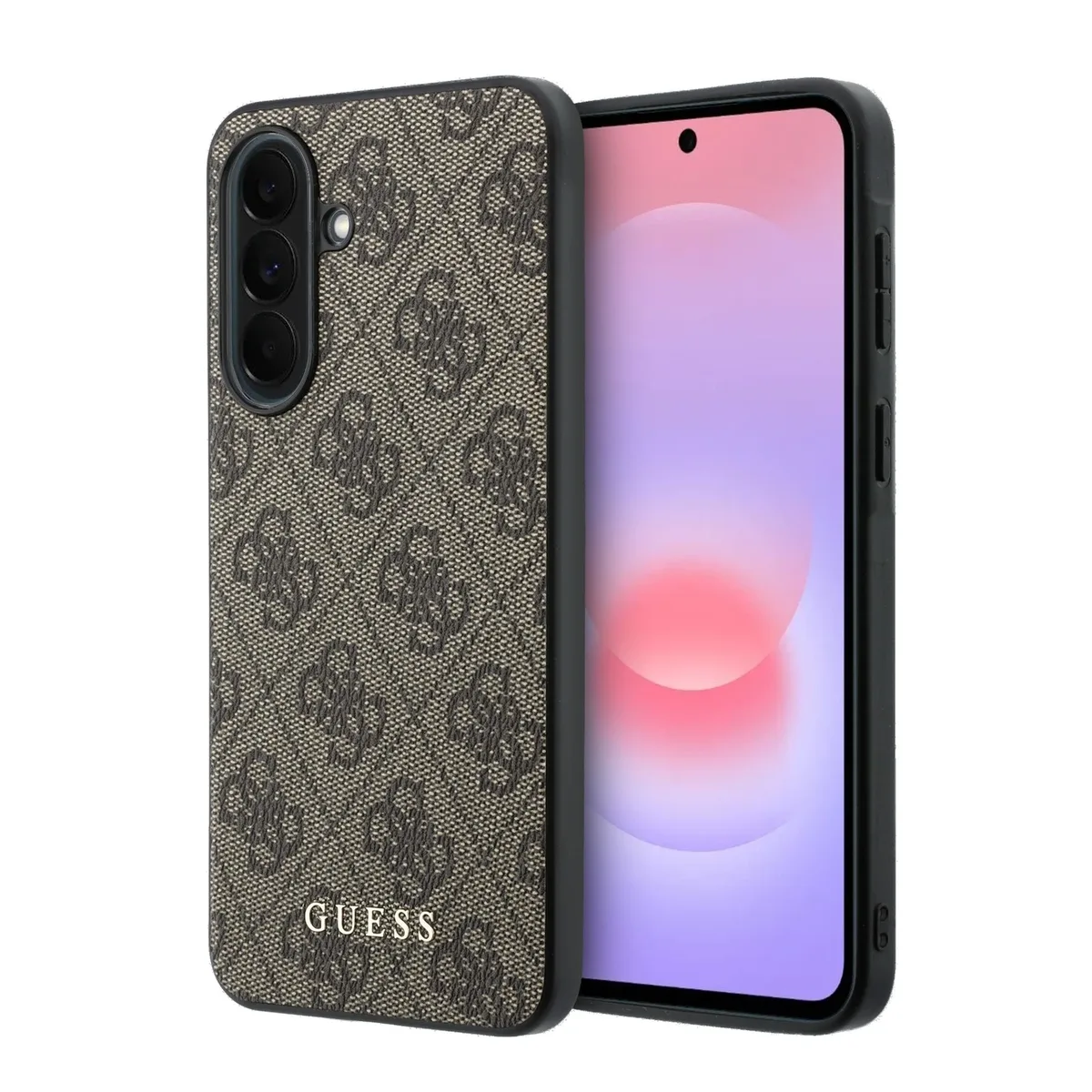 PU 4G Classic Logo Backcover Hoesje Samsung Galaxy A37 - Bruin van Guess – productfoto
