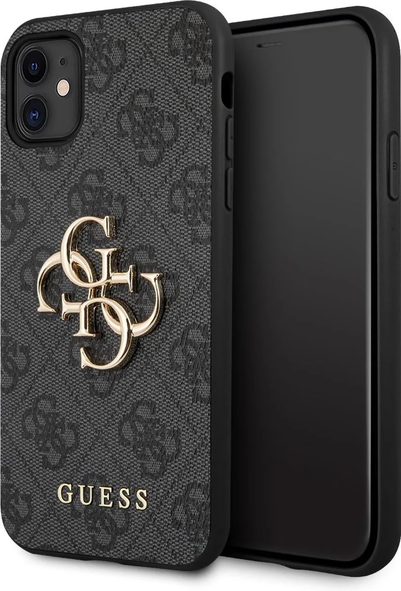 PU 4G metal Logo Case iPhone 11 van Guess in Grijs – productfoto