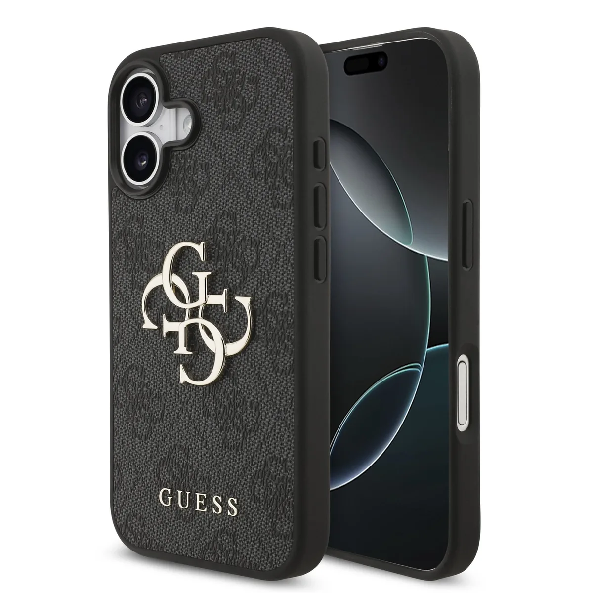 PU 4G Metal Logo Hoesje iPhone 17 - Grijs de Guess – photo produit