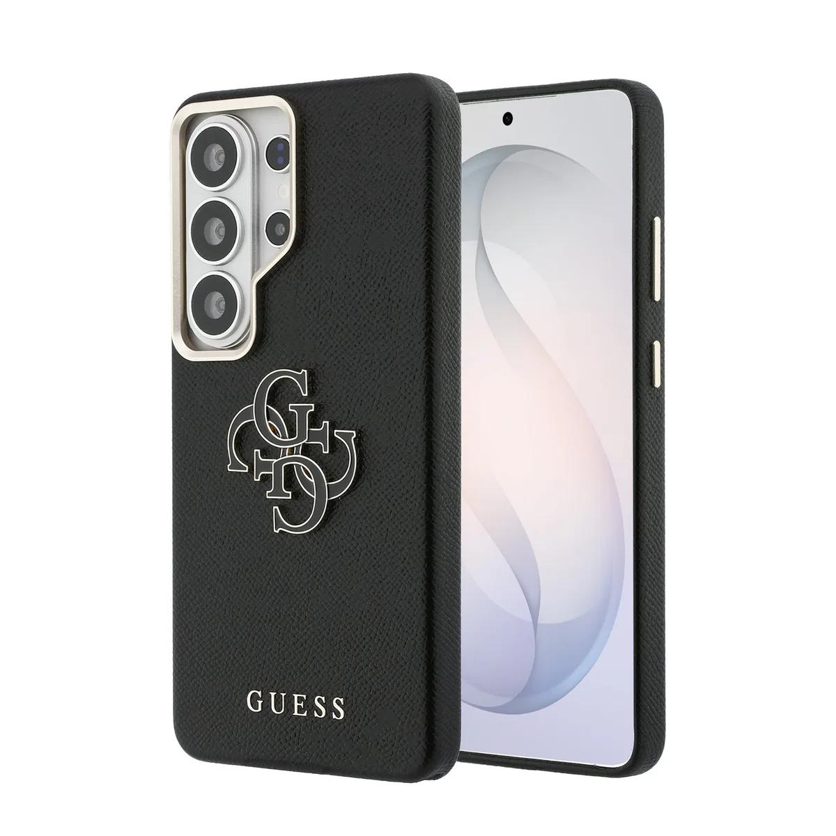 PU 4G Resin Metal Logo Hoesje Samsung Galaxy S26 Ultra - Zwart von Guess – Produktfoto