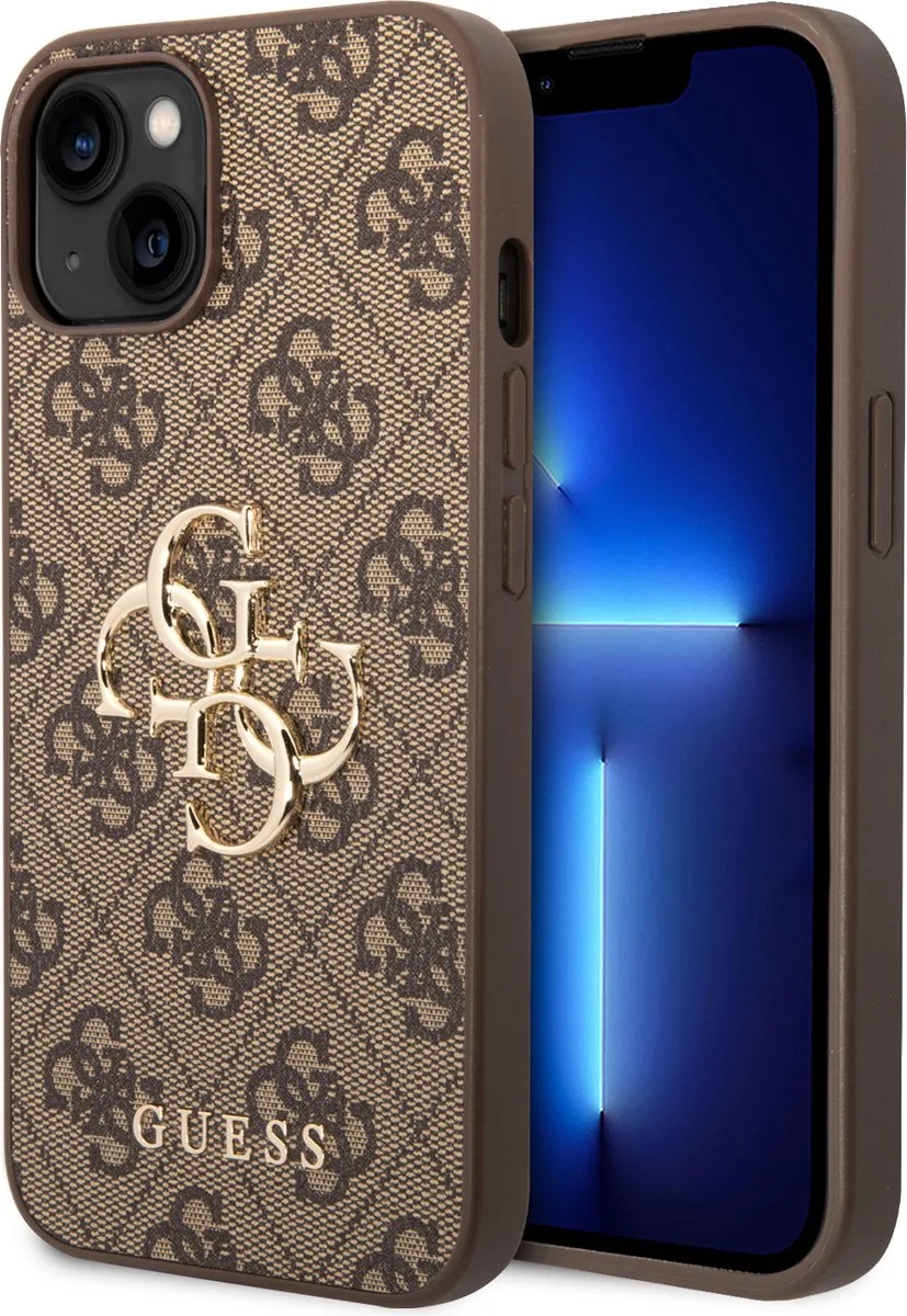 PU Back Cover voor Apple iPhone 14 Plus - Bescherm je Telefoon met Kleur van Guess in Bruin – productfoto