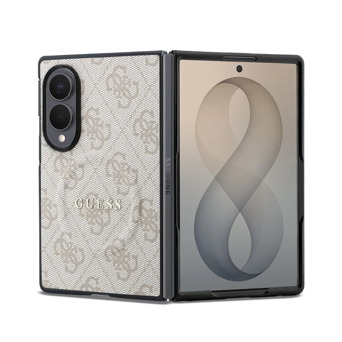 PU Leather 4G Magnetisch Hoesje voor Samsung Galaxy Z Fold 8 - Roze von Guess – Produktfoto