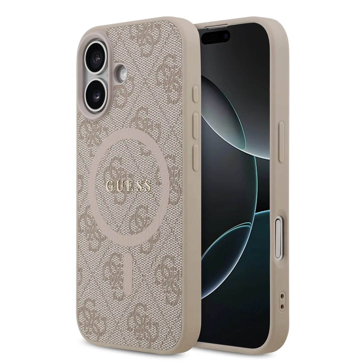 PU Leather 4G MagSafe Hoesje iPhone 17 - Roze de Guess – photo produit