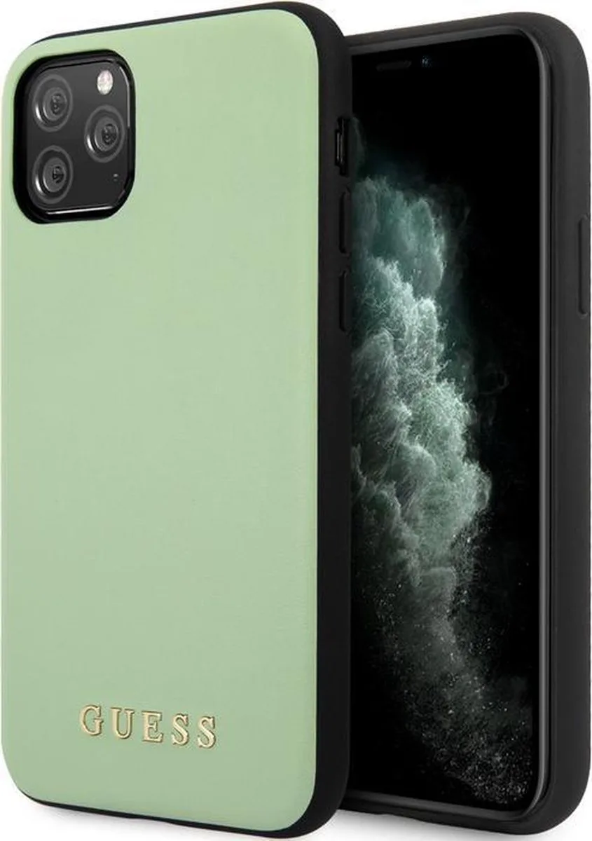 PU Leather Back Case - Geschikt voor Apple iPhone 11 Pro (5.8") fra Guess i Grøn – produktbillede