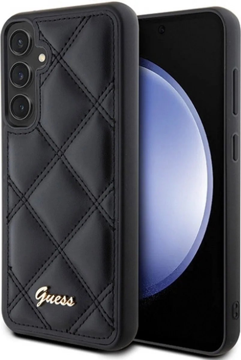 Quilted Back Case - Geschikt voor Samsung Galaxy S23 FE (S711) van Guess in Zwart – productfoto