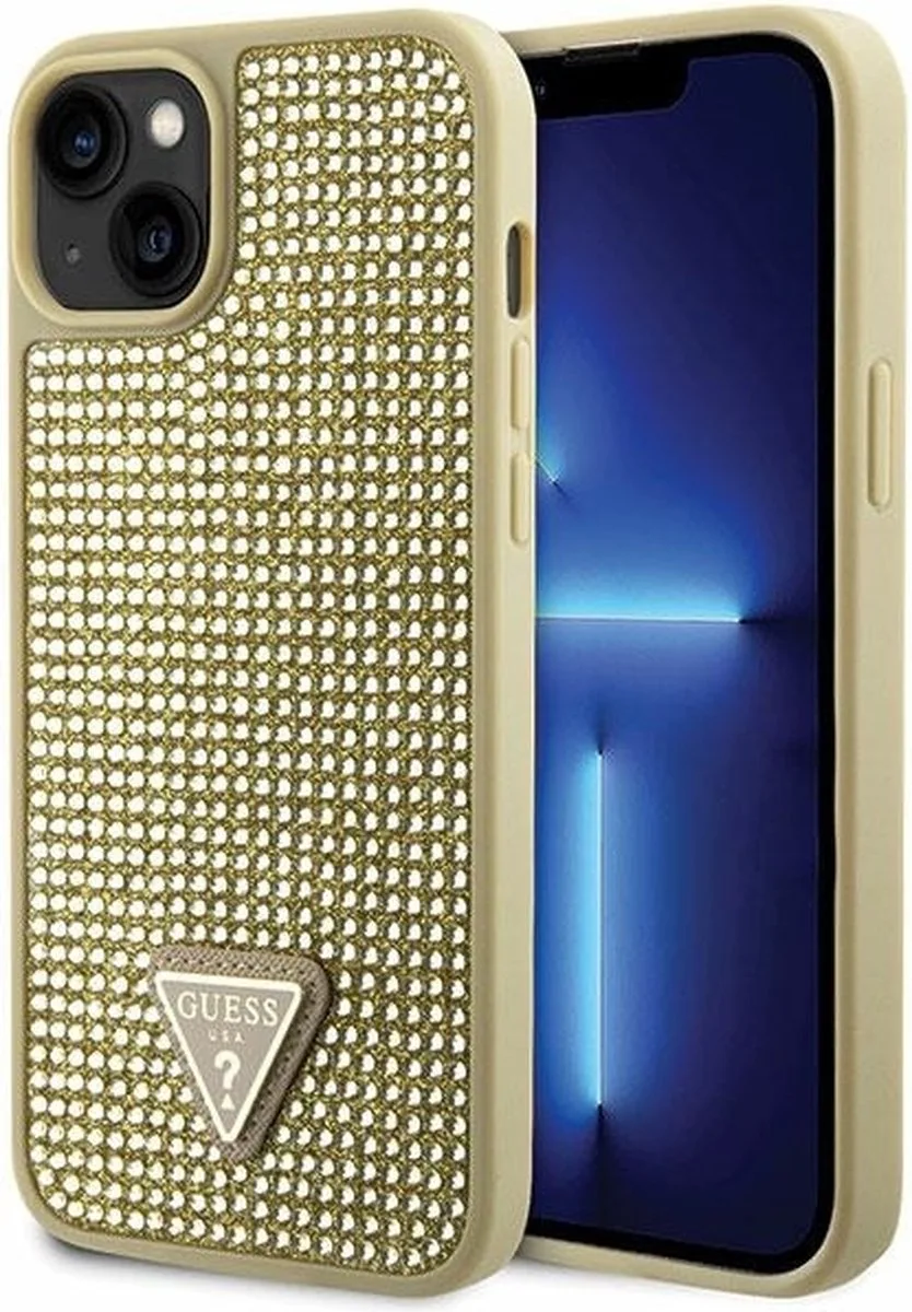 Rhinestones Back Case - Apple iPhone 14 Plus (6.7") van Guess in Goud – productfoto