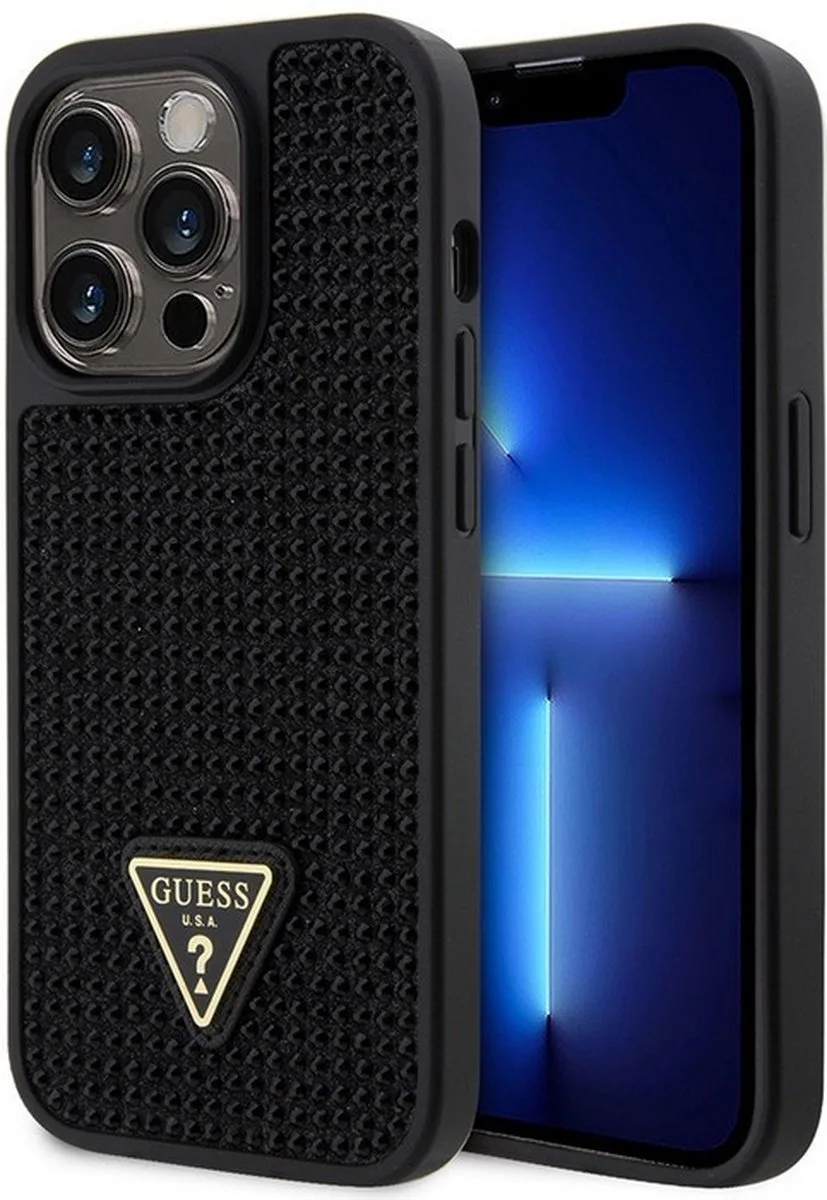 Rhinestones Back Case - Geschikt voor Apple iPhone 15 Pro Max (6.7") van Guess in Zwart – productfoto