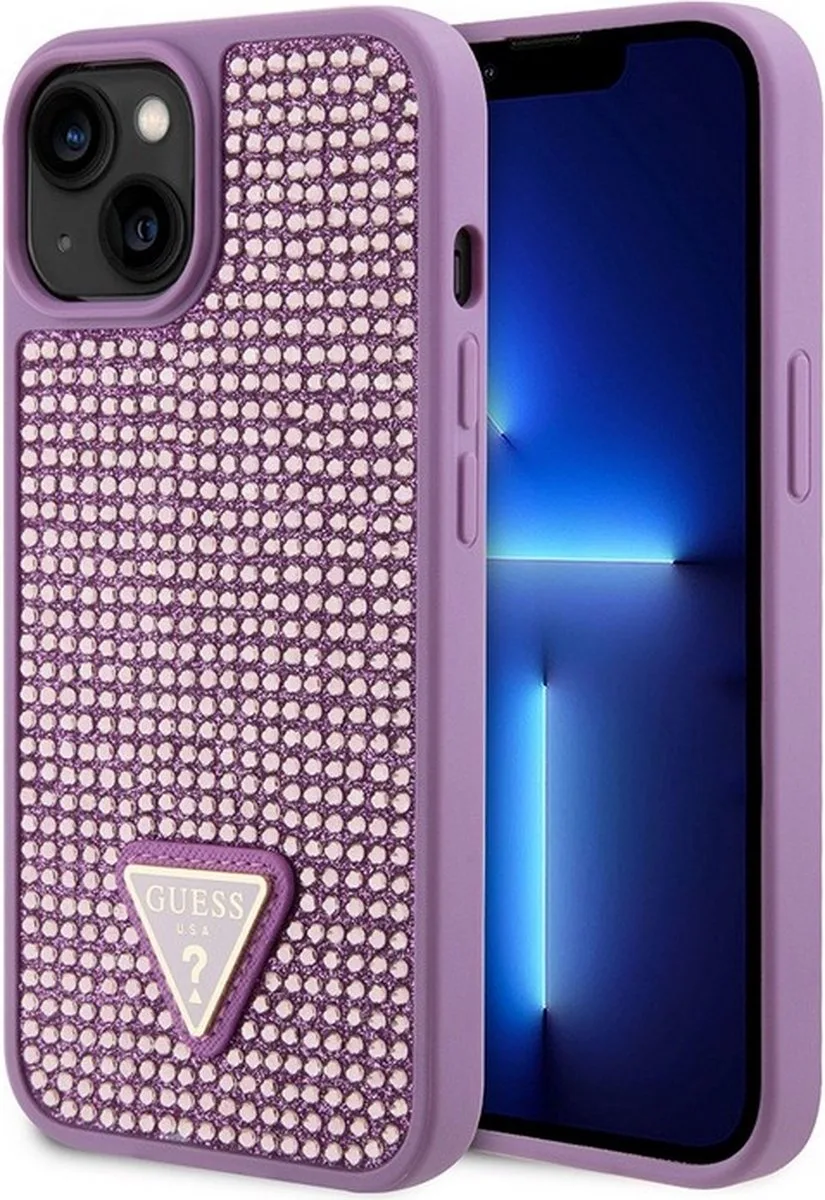 Rhinestones Back Cover - Geschikt voor Apple iPhone 15 Plus (6.7") van Guess in Paars – productfoto