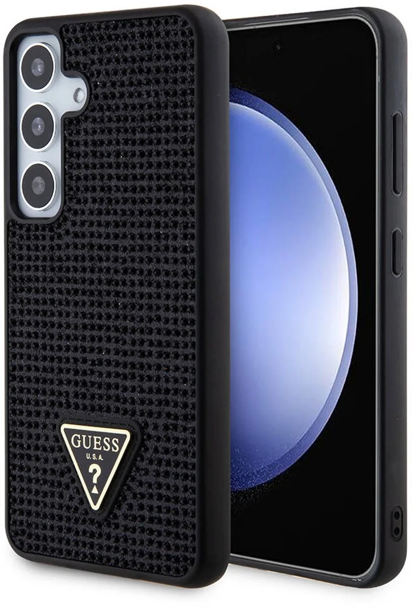 Rhinestones Triangle Logo Back Case - Geschikt voor Samsung Galaxy S24 Plus (S926) von Guess in Schwarz – Produktfoto
